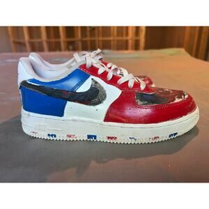 Nike Air Force 1 Spider-Man low-top sneakers custom red blue white theme GS 1.5Y
